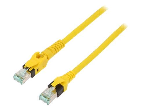 Cable - Adaptateur Reseau - Telephonie Cable reseau RJ45 Prise male SFTP Cat 6 jaune 10m - 1 prise RJ45 mobile