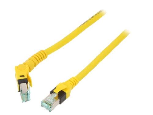 Cable - Adaptateur Reseau - Telephonie Cable reseau RJ45 Prise male SFTP Cat 6 jaune 2m - 1 prise RJ45 mobile