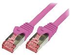 Cable - Adaptateur Reseau - Telephonie Cable reseau rose 1.00m SFTP blinde RJ45 cat6