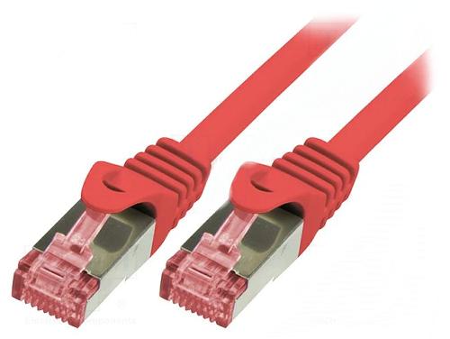 Cable - Adaptateur Reseau - Telephonie Cable reseau rouge 0.50m SFTP blinde RJ45 cat6