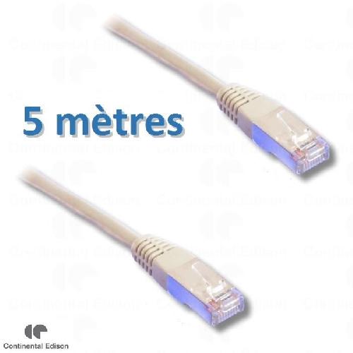 Cable - Adaptateur Reseau - Telephonie Cable RJ45 5m cat.6 blinde FTP