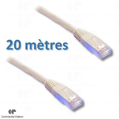 Cable - Adaptateur Reseau - Telephonie Cable RJ45 cat.6 blinde FTP 20m