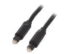 Fibres Optiques Cable- Toslink prise.de deux cotes- 1m- Plaquage- dore- noir