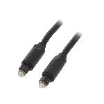 Cable- Toslink prise.de deux cotes- 1m- Plaquage- dore- noir Cable- Toslink prise.de deux cotes- 1m- Plaquage- dore- noir