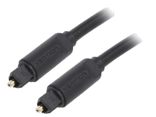 Fibres Optiques Cable- Toslink prise.de deux cotes- 2m- Plaquage- dore- noir