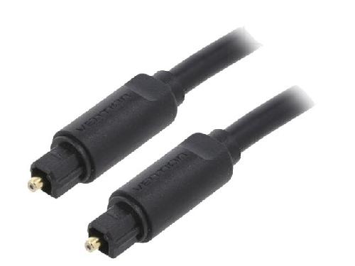 Fibres Optiques Cable- Toslink prise.de deux cotes- 5m- Plaquage- dore- noir