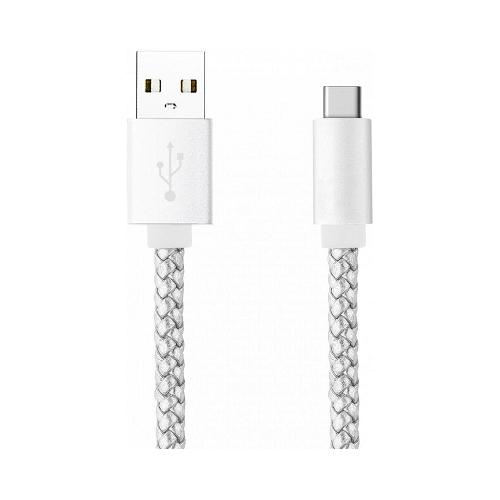 Cable - Connectique Telephone Cable tresse USB-C Argent Moxie - Moxie