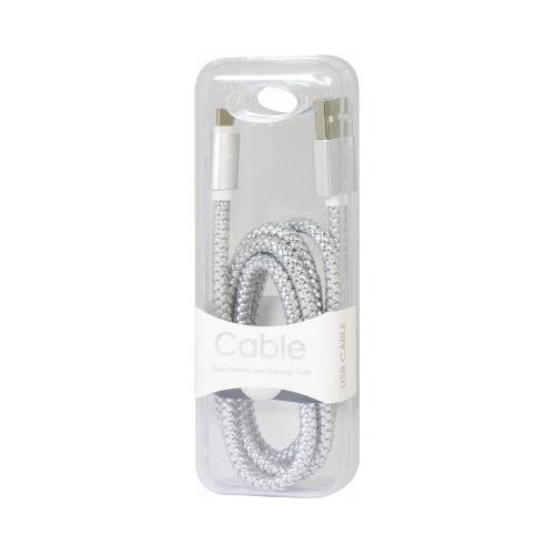 Cable - Connectique Telephone Cable tresse USB-C Argent Moxie - Moxie