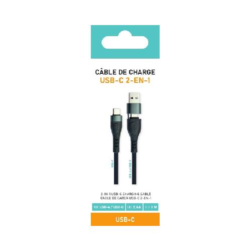 Cable - Connectique Telephone Cable Type C - entree Type C- USB A SD