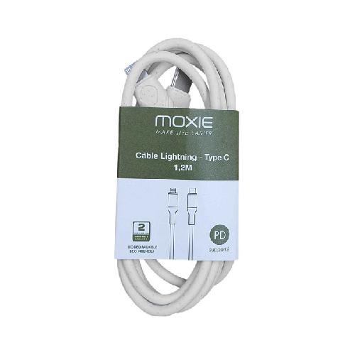 Cable - Connectique Telephone Cable Type-C vers Lightning recyclable 1.2m MOXIE x12 - Moxie