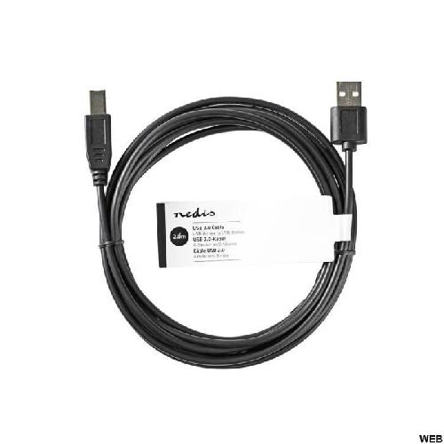 Cable - Connectique Pour Peripherique Cable USB 2.0 A Male vers B Male de 2m