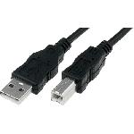 Cable USB 2.0 A vers B - MM - 1m - Noir