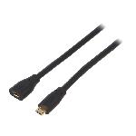 Cable USB 2.0 port USB B micro USB B micro prise male 1.5m - Noir