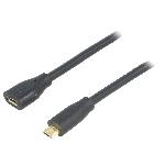 Cable USB 2.0 port USB B micro USB B micro prise male 100cm - Noir