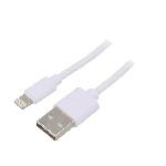 Cable USB 2.0 prise Apple Lightning vers prise USB A 1.8m - Blanc