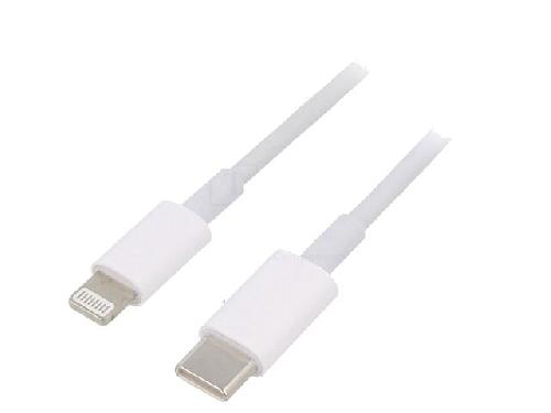 Cable - Connectique Pour Peripherique Cable USB 2.0 prise Apple Lightning vers prise USB C 1m - Blanc