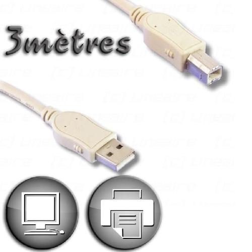 Cable - Connectique Pour Peripherique Cable USB 2.0 Type A male vers Type B male 3m
