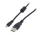 Cable - Connectique Pour Peripherique Cable- USB 2.0- UC-E6.USB A prise- nickele- 1.5m- noir