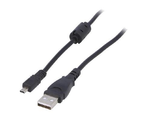 Cable - Connectique Pour Peripherique Cable- USB 2.0- UC-E6.USB A prise- nickele- 1.5m- noir
