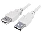 Cable - Connectique Telephone Cable USB 2.0 USB A femelle USB A male 1.8m - Gris