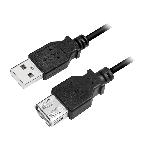 Cable USB 2.0 USB A femelle USB A male 200cm - Noir