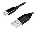 Cable - Connectique Telephone Cable USB 2.0 USB A male USB B micro male 0.3m - Noir