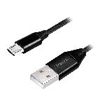 Cable USB 2.0 USB A male USB B micro male 0.3m - Noir