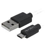 Cable USB 2.0 USB A male USB B micro prise male 1.8m - Noir