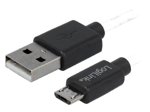 Cable - Connectique Telephone Cable USB 2.0 USB A male USB B micro prise male 1.8m - Noir