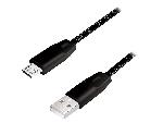 Cable - Connectique Telephone Cable USB 2.0 USB A male USB B micro prise male 100cm - Noir