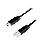 Cable USB 2.0 USB A male USB B micro prise male 100cm - Noir