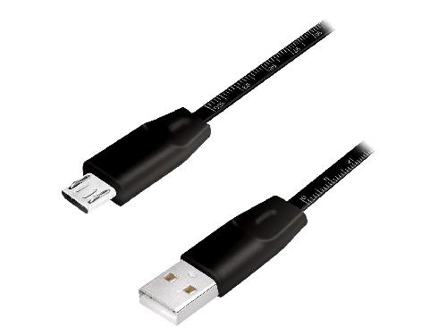 Cable - Connectique Telephone Cable USB 2.0 USB A male USB B micro prise male 100cm - Noir