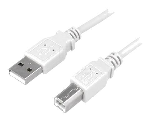 Cable - Connectique Telephone Cable USB 2.0 USB A male USB B prise male 1.8m - Gris