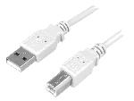 Cable - Connectique Telephone Cable USB 2.0 USB A male USB B prise male 500cm - Gris