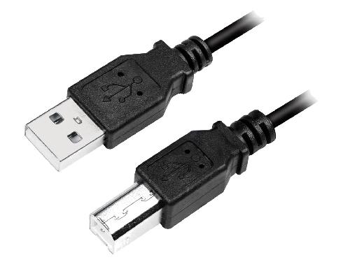 Cable - Connectique Telephone Cable USB 2.0 USB A male USB B prise male 500cm - Noir