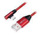 Cable - Connectique Pour Peripherique Cable USB 2.0 USB A male USB C prise male angulaire 1m - Rouge