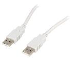 Cable - Connectique Pour Peripherique Cable- USB 2.0- USB A prise.de deux cotes- 3m- gris clair