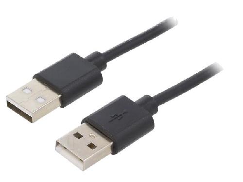 Cable - Connectique Pour Peripherique Cable USB 2.0 USB A prise des deux cotes 1.8m noir