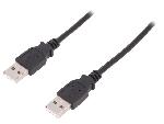 Cable - Connectique Pour Peripherique Cable USB 2.0 USB A prise des deux cotes 1.8m noir blindage double