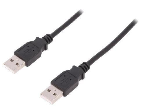 Cable - Connectique Pour Peripherique Cable USB 2.0 USB A prise des deux cotes 1.8m noir blindage double