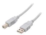 Cable - Connectique Telephone Cable USB 2.0 USB A prise male USB B prise male 2m - Gris clair