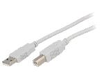 Cable - Connectique Pour Peripherique Cable USB 2.0 USB A prise male USB B prise male 3m - Gris clair