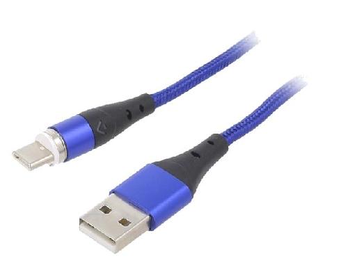 Cable - Connectique Pour Peripherique Cable USB 2.0 USB A prise male USB C prise male 2m - Bleu