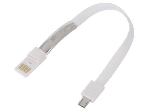 Cable - Connectique Pour Peripherique Cable- USB 2.0- USB A prise.USB B micro prise- nickele- 0.23m