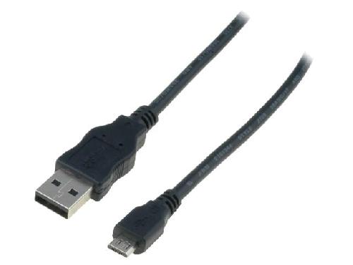 Cable - Connectique Pour Peripherique Cable- USB 2.0- USB A prise.USB B micro prise- nickele- 1.8m