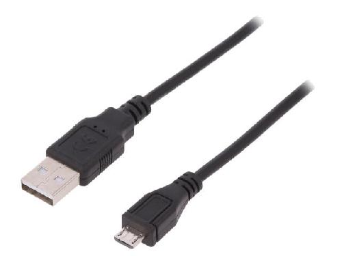 Cable - Connectique Pour Peripherique Cable- USB 2.0- USB A prise.USB B micro prise- nickele- 1.8m
