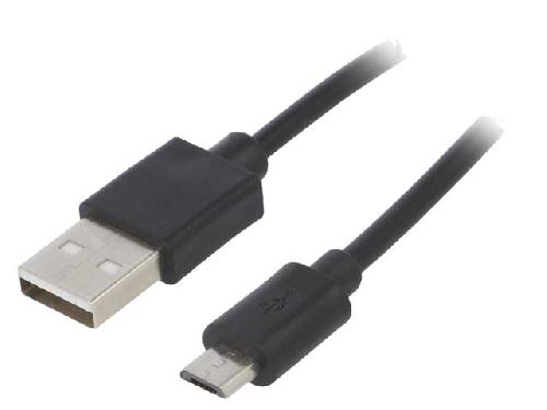 Cable - Connectique Pour Peripherique Cable- USB 2.0- USB A prise.USB B micro prise- nickele- 1.8m