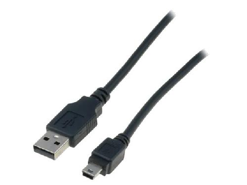 Cable - Connectique Pour Peripherique Cable- USB 2.0- USB A prise.USB B mini prise- nickele- 1m- noir