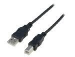 Cable - Connectique Pour Peripherique Cable- USB 2.0- USB A prise.USB B prise- nickele- 1.8m- noir