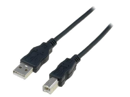 Cable - Connectique Pour Peripherique Cable- USB 2.0- USB A prise.USB B prise- nickele- 1.8m- noir